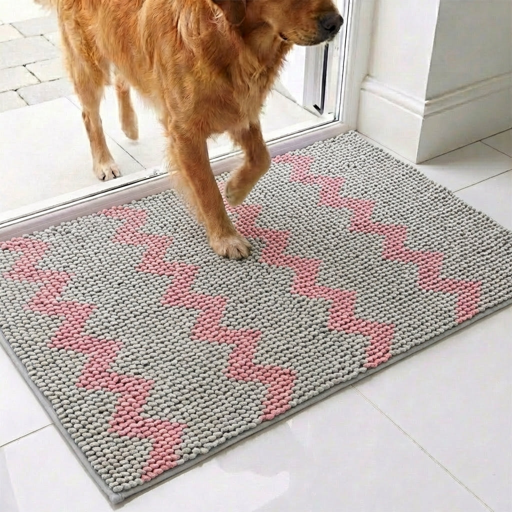 Muddy Mat® Vertical Loop Design Super Absorbent Chenille Dog Door Mat for Muddy Paws – Non-Slip, Machine Washable Indoor Entry Rug, Quick-Dry Pet Mat for Entryway