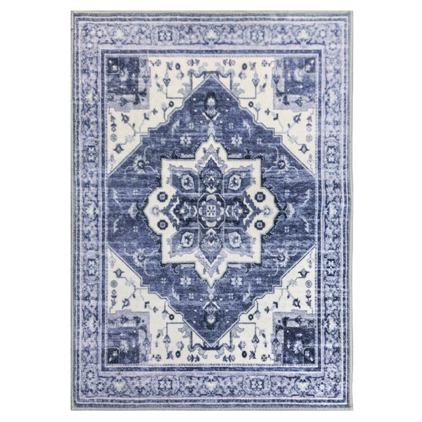 Muddy Mat® Admiral Washable Area Rugs for Living Room, Bedroom & Dining Room – Modern Soft Low Pile Non Slip Carpet – Pet Friendly Waterproof Foldable Rugs for Home