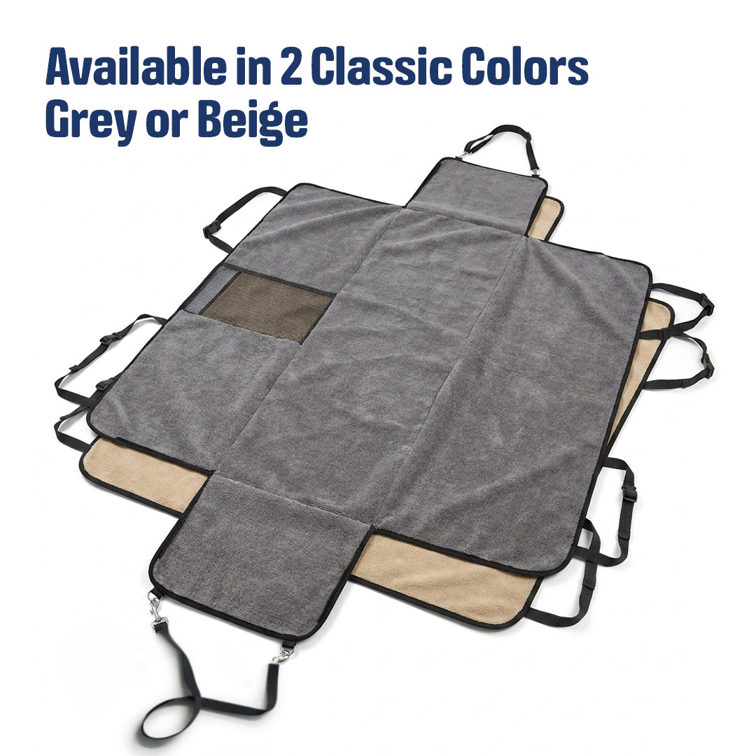 Muddy Mat® Petite Chenille Dog Car Seat Cover for Back Seat, 100% Waterproof Dog Hammock for Car, SUVs & Trucks, Heavy Duty, Scratch Proof Car Seat Cover, Slip Resistant Backing & Side Flaps