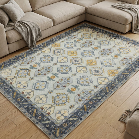 Muddy Mat® Celeste Washable Area Rugs for Living Room, Bedroom & Dining Room – Modern Soft Low Pile Non Slip Carpet – Pet Friendly Waterproof Foldable Rugs for Home