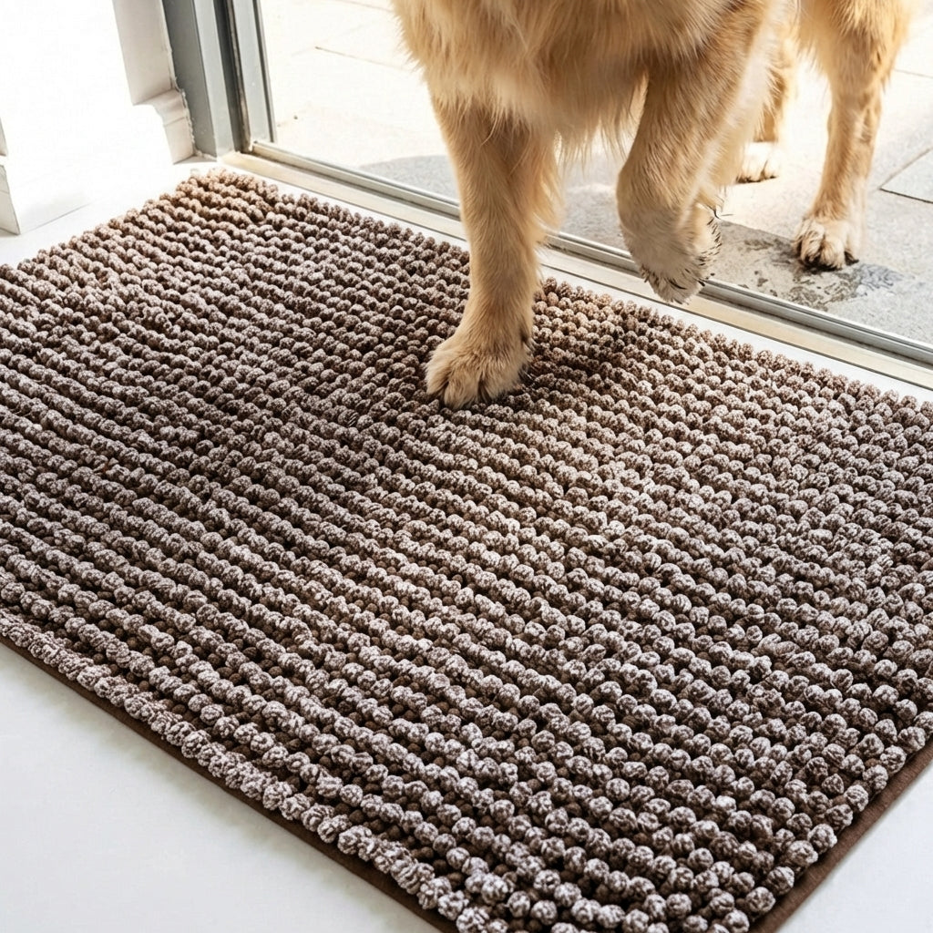 Muddy Mat® TrapMax Indoor Dog Door Mat & Bathroom Rugs – Non Slip Chenille Entryway Rug for Muddy Paws, Super Absorbent Washable Front Door Mat, Quick Dry Bath Mat