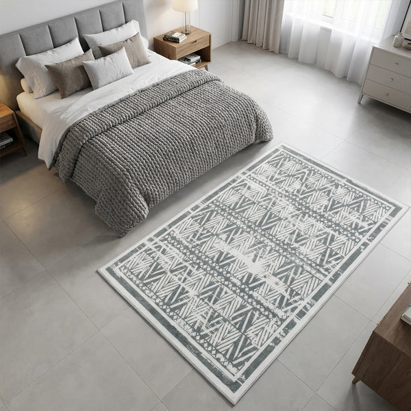 Muddy Mat® Zenith Washable Area Rugs for Living Room, Bedroom & Dining Room – Modern Soft Low Pile Non Slip Carpet – Pet Friendly Waterproof Foldable Rugs for Home