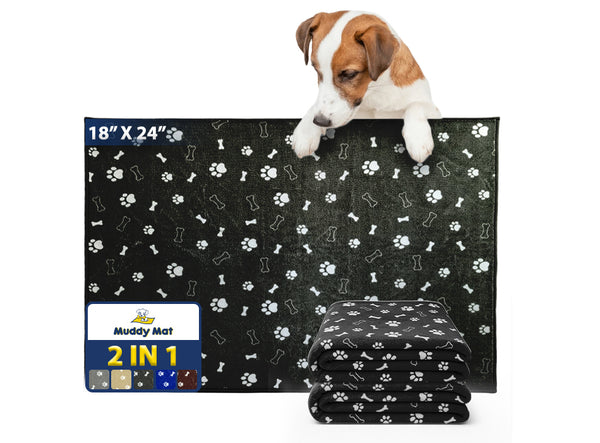 Muddy Mat® Washable Pee Pads for Dogs, Super Absorbent Reusable Puppy Pads–100% Waterproof Pee & Potty Training Pads for Pets, Non-Slip Dog Pads for Crates, Playpens and Floors