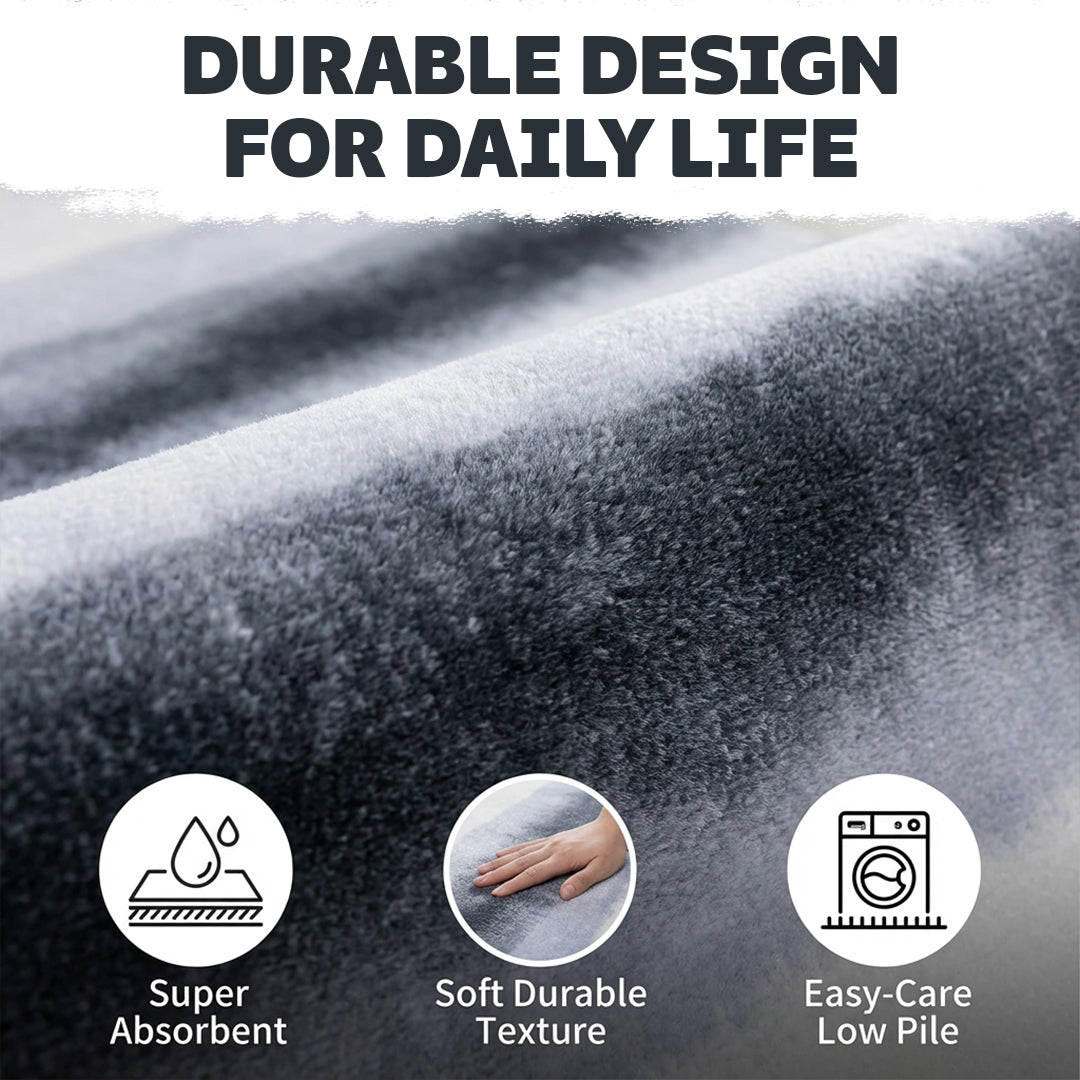 Muddy Mat® Mist Washable Area Rugs for Living Room, Bedroom & Dining Room – Modern Soft Low Pile Non Slip Carpet – Pet Friendly Waterproof Foldable Rugs for Home
