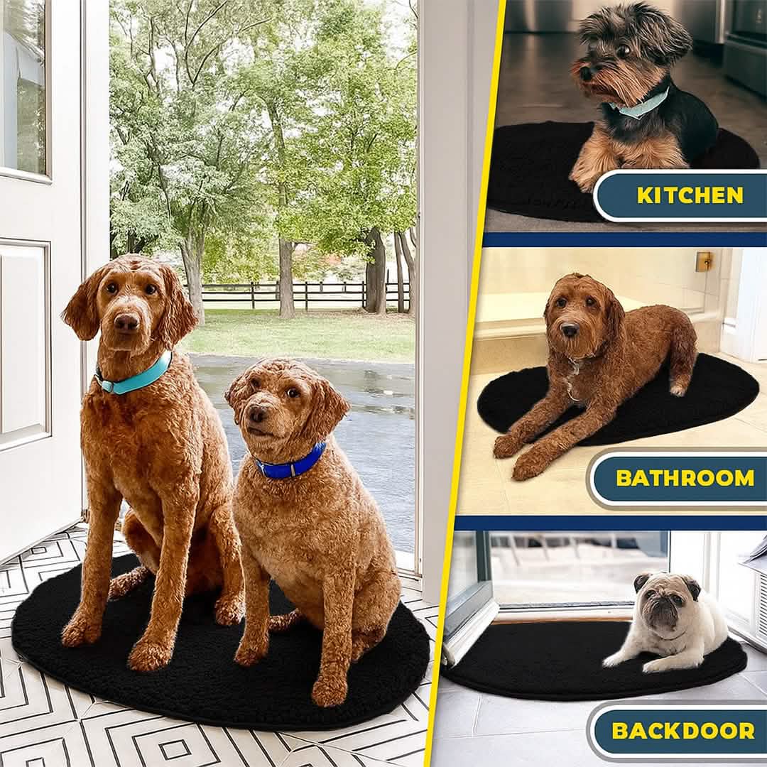 Muddy Mat® Super Absorbent Microfiber Dog Door Oval Mat