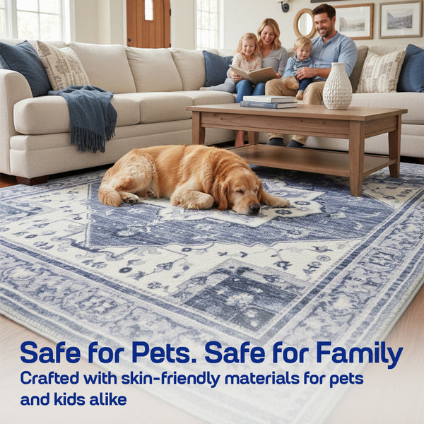 Muddle Rug Muddy Carpet Admiral Washable Area Rugs for Living Room, Bedroom & Din ...