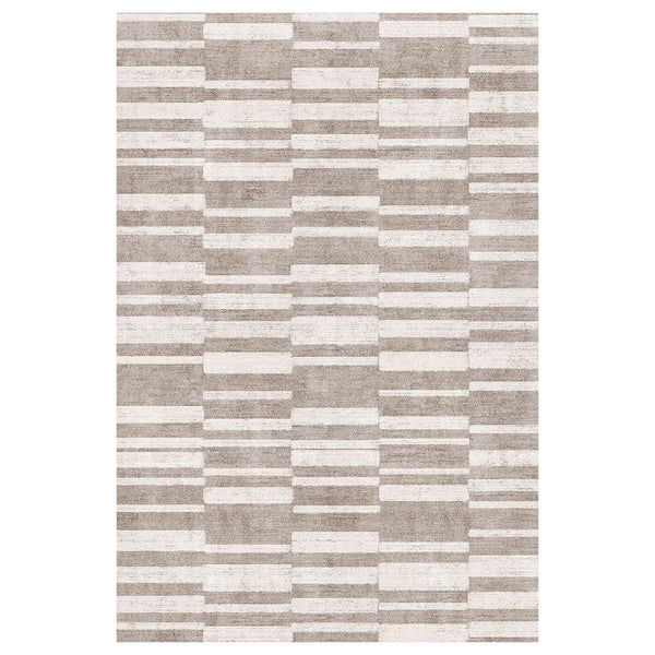 Muddy Mat® Brickline Washable Area Rugs for Living Room, Bedroom & Dining Room – Modern Soft Low Pile Non Slip Carpet – Pet Friendly Waterproof Foldable Rugs for Home