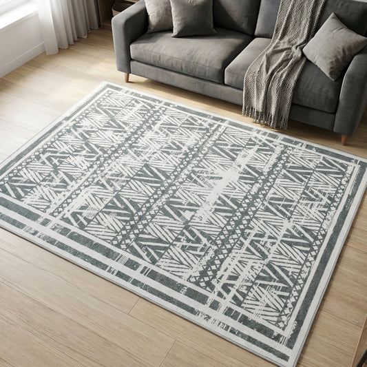 Muddy Mat® Zenith Washable Area Rugs for Living Room, Bedroom & Dining Room – Modern Soft Low Pile Non Slip Carpet – Pet Friendly Waterproof Foldable Rugs for Home