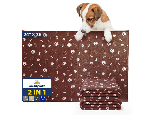 Muddy Mat® Washable Pee Pads for Dogs, Super Absorbent Reusable Puppy Pads–100% Waterproof Pee & Potty Training Pads for Pets, Non-Slip Dog Pads for Crates, Playpens and Floors