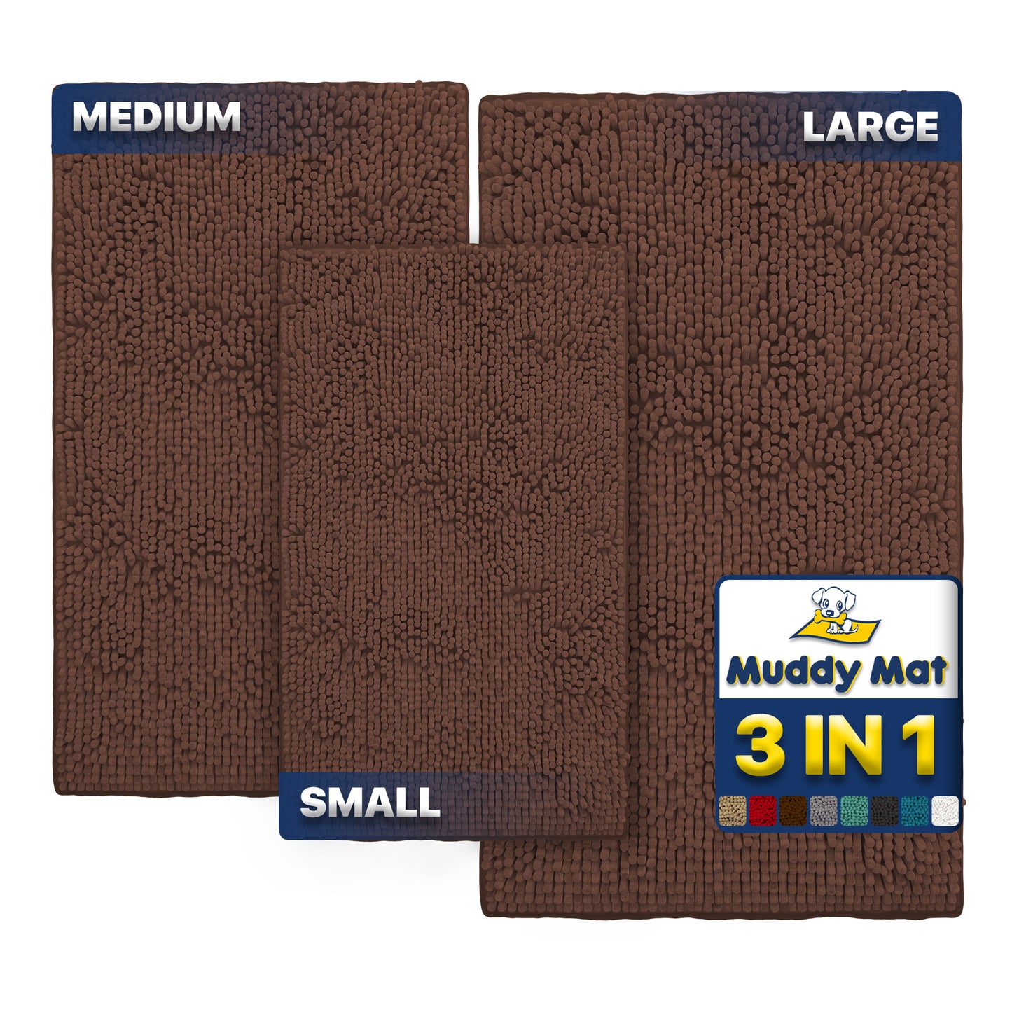Muddy Mat® - Anti-Mud Dog Door Mat - Pack of 3