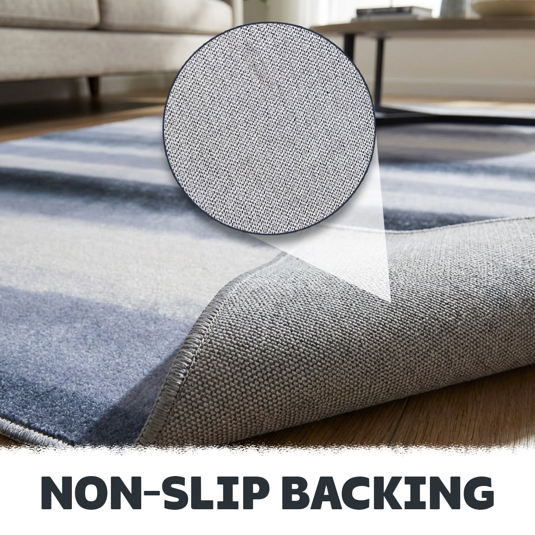 Muddy Mat® Mist Washable Area Rugs for Living Room, Bedroom & Dining Room – Modern Soft Low Pile Non Slip Carpet – Pet Friendly Waterproof Foldable Rugs for Home