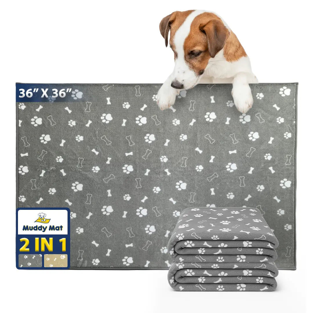 Muddy Mat® Washable Pee Pads for Dogs, Super Absorbent Reusable Puppy Pads–100% Waterproof Pee & Potty Training Pads for Pets, Non-Slip Dog Pads for Crates, Playpens and Floors
