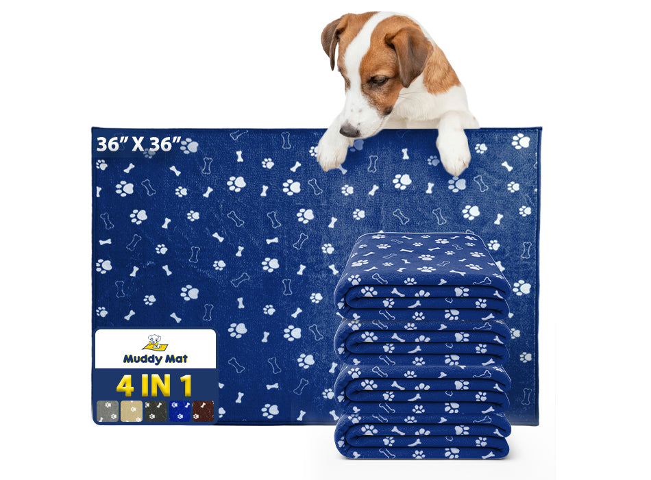 Muddy Mat® Washable Pee Pads for Dogs, Super Absorbent Reusable Puppy Pads–100% Waterproof Pee & Potty Training Pads for Pets, Non-Slip Dog Pads for Crates, Playpens and Floors