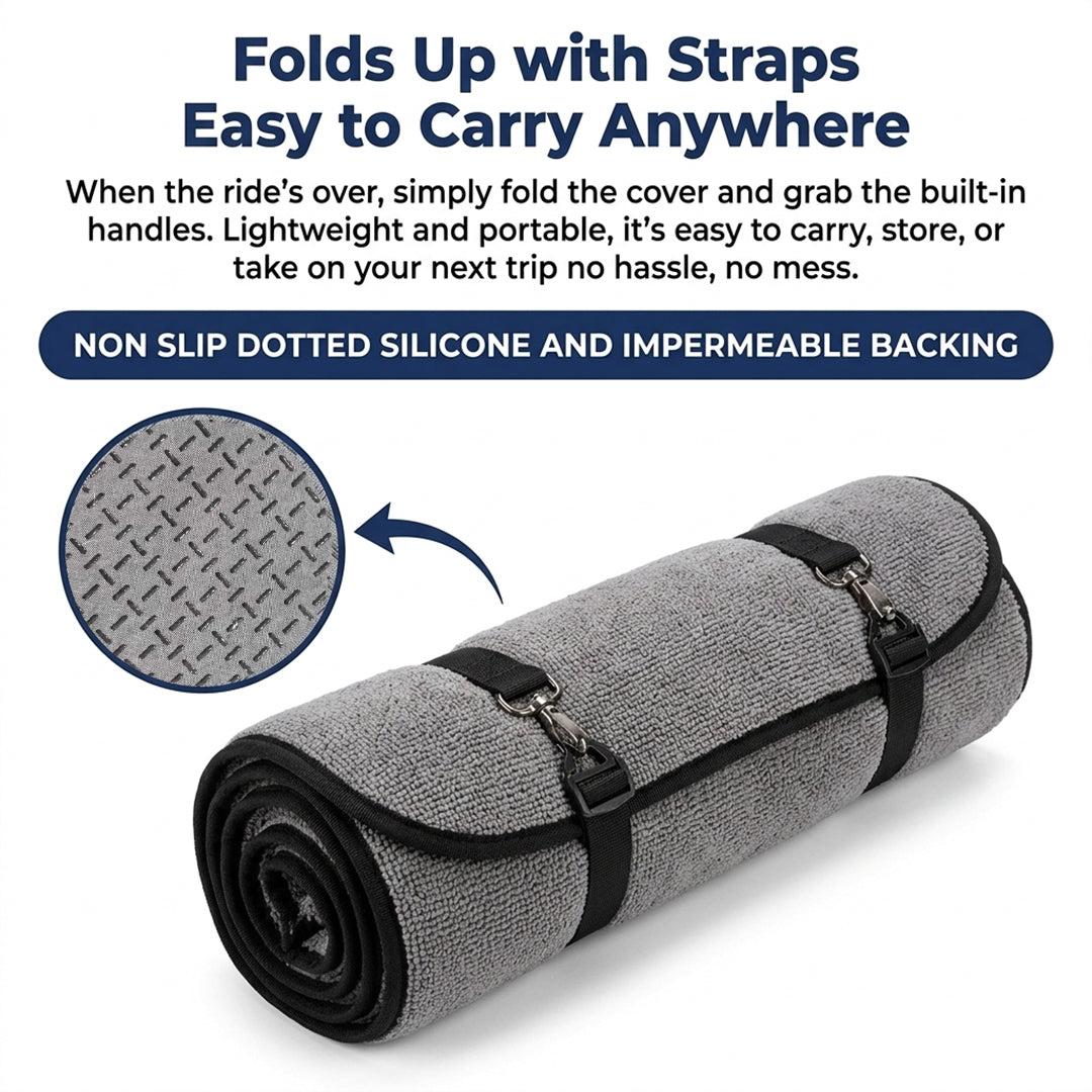 Muddy Mat® Petite Chenille Dog Car Seat Cover for Back Seat, 100% Waterproof Dog Hammock for Car, SUVs & Trucks, Heavy Duty, Scratch Proof Car Seat Cover, Slip Resistant Backing & Side Flaps