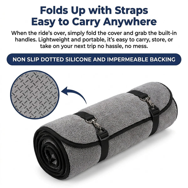 Muddy Mat® Petite Chenille Dog Car Seat Cover for Back Seat, 100% Waterproof Dog Hammock for Car, SUVs & Trucks, Heavy Duty, Scratch Proof Car Seat Cover, Slip Resistant Backing & Side Flaps