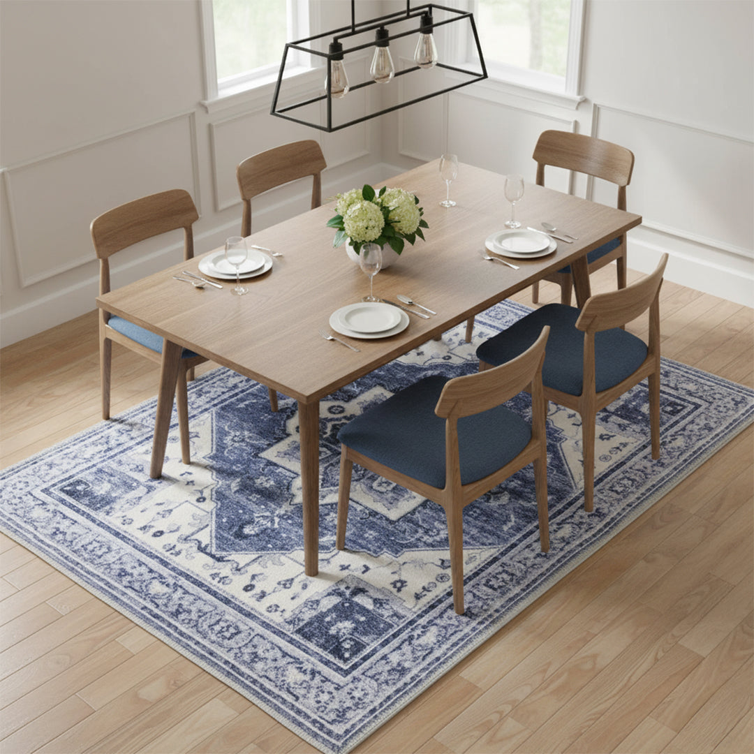 Muddy Mat® Admiral Washable Area Rugs for Living Room, Bedroom & Dining Room – Modern Soft Low Pile Non Slip Carpet – Pet Friendly Waterproof Foldable Rugs for Home