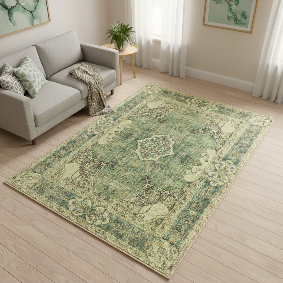 Muddy Mat® Majestic Washable Area Rugs for Living Room, Bedroom & Dining Room – Modern Soft Low Pile Non Slip Carpet – Pet Friendly Waterproof Foldable Rugs for Home