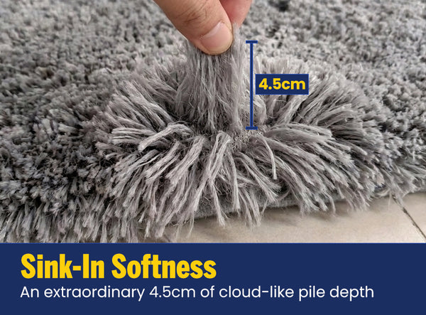Muddy Mat® Fluffy Bathroom Rugs 2 Piece Set, Soft Absorbent Microfiber Bath Mats, Non Slip, Quick Dry, Machine Washable for Floor, Tub, Shower & Toilet, 20"x30" + 20"x20" U-Shaped
