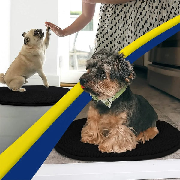 Muddy Mat® Super Absorbent Microfiber Dog Door Oval Mat