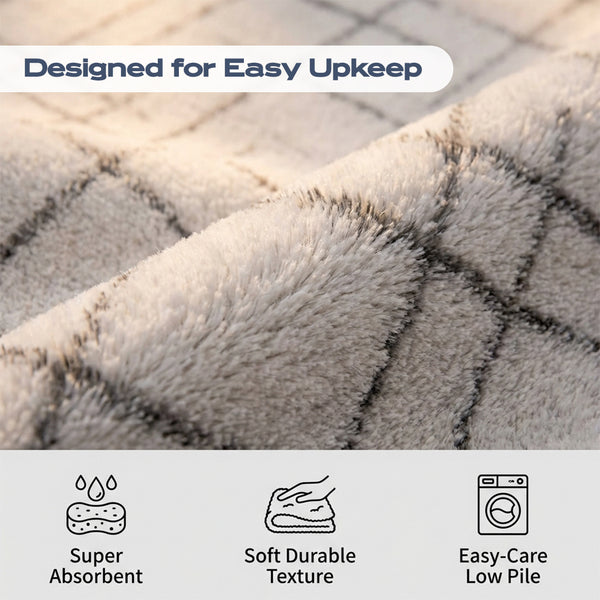 Muddy Mat® Strata Washable Area Rugs for Living Room, Bedroom & Dining Room – Modern Soft Low Pile Non Slip Carpet – Pet Friendly Waterproof Foldable Rugs for Home