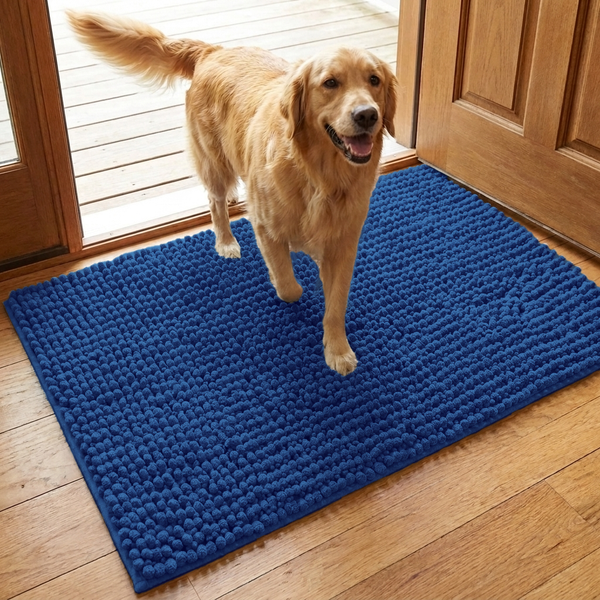 Muddy Mat® T.Max Dog Door Mat for Muddy Paws – Dirt-Trapping Chenille Entryway Muddy Carpet®, Super Water Absorbent Microfiber, Quick Dry, Slip Resistant Washable Indoor Mat