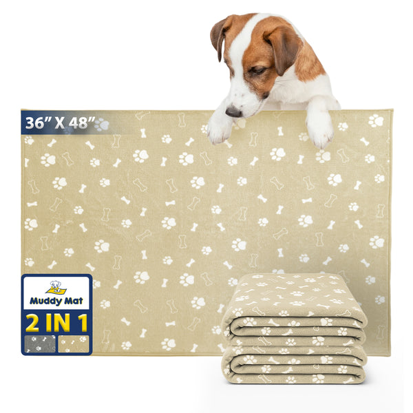 Muddy Mat® Washable Pee Pads for Dogs, Super Absorbent Reusable Puppy Pads–100% Waterproof Pee & Potty Training Pads for Pets, Non-Slip Dog Pads for Crates, Playpens and Floors