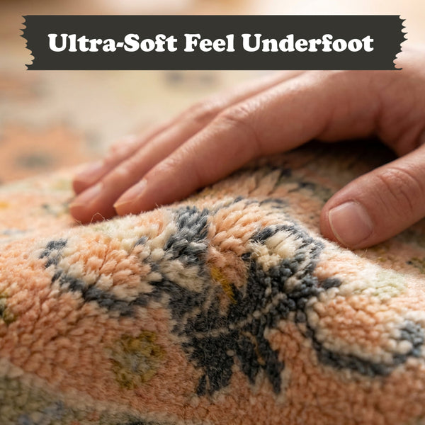 Muddy Mat® Sorrento Washable Area Rugs for Living Room, Bedroom & Dining Room – Modern Soft Low Pile Non Slip Carpet – Pet Friendly Waterproof Foldable Rugs for Home