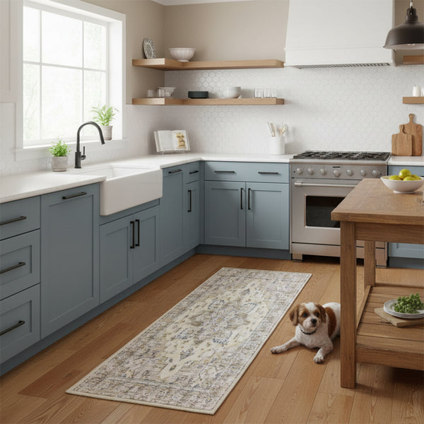 Muddy Mat® Tuscany Washable Area Rugs for Living Room, Bedroom & Dining Room – Modern Soft Low Pile Non Slip Carpet – Pet Friendly Waterproof Foldable Rugs for Home