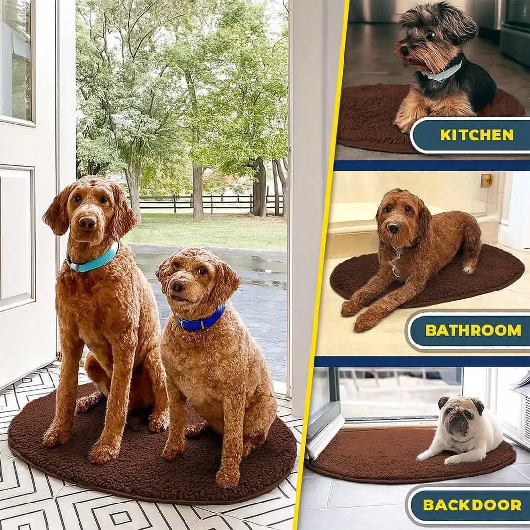 Muddy Mat® Super Absorbent Microfiber Dog Door Oval Mat