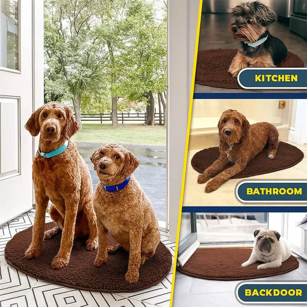 Muddy Mat® Super Absorbent Microfiber Dog Door Oval Mat
