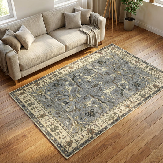 Muddy Mat® Duskfall Washable Area Rugs for Living Room, Bedroom & Dining Room – Modern Soft Low Pile Non Slip Carpet – Pet Friendly Waterproof Foldable Rugs for Home