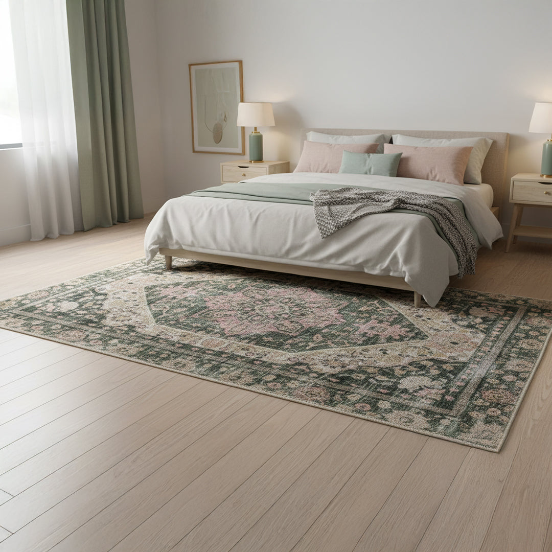 Muddy Mat® Eden Washable Area Rugs for Living Room, Bedroom & Dining Room – Modern Soft Low Pile Non Slip Carpet – Pet Friendly Waterproof Foldable Rugs for Home