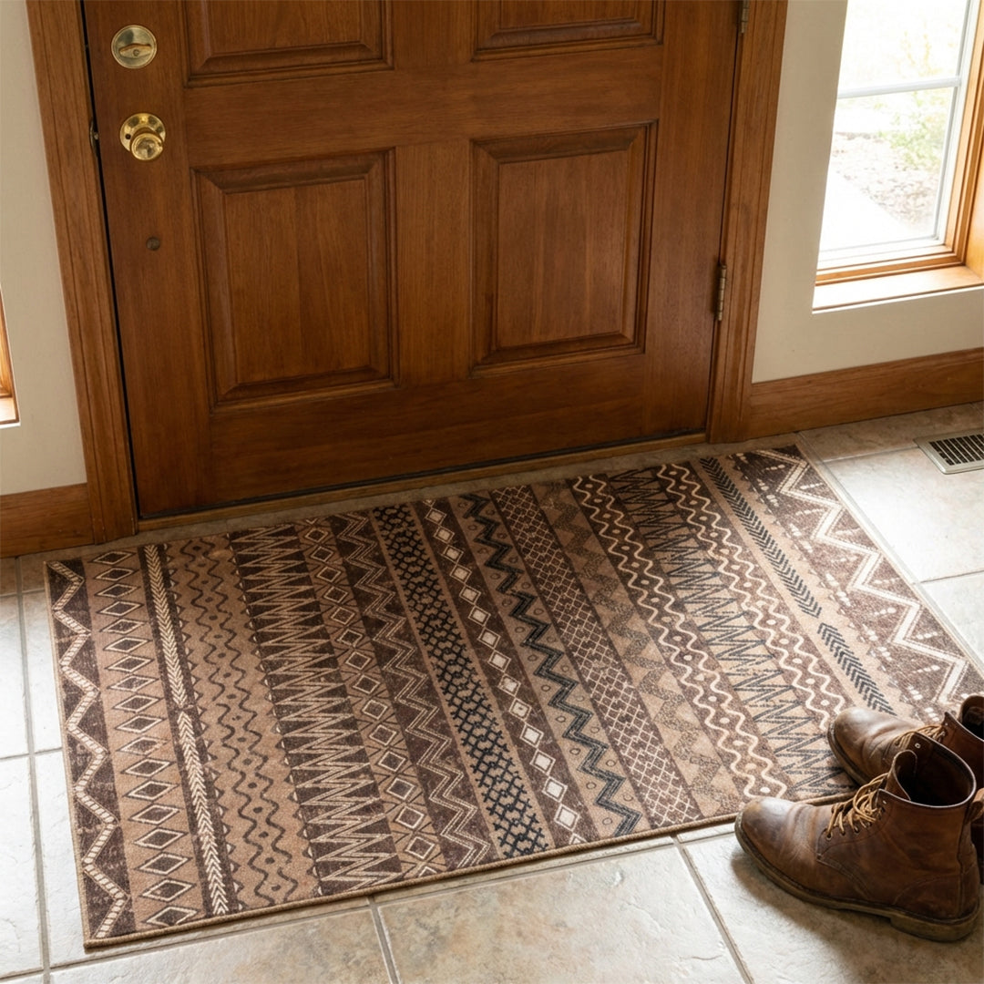 Muddy Mat® Nomad Washable Area Rugs for Living Room, Bedroom & Dining Room – Modern Soft Low Pile Non Slip Carpet – Pet Friendly Waterproof Foldable Rugs for Home