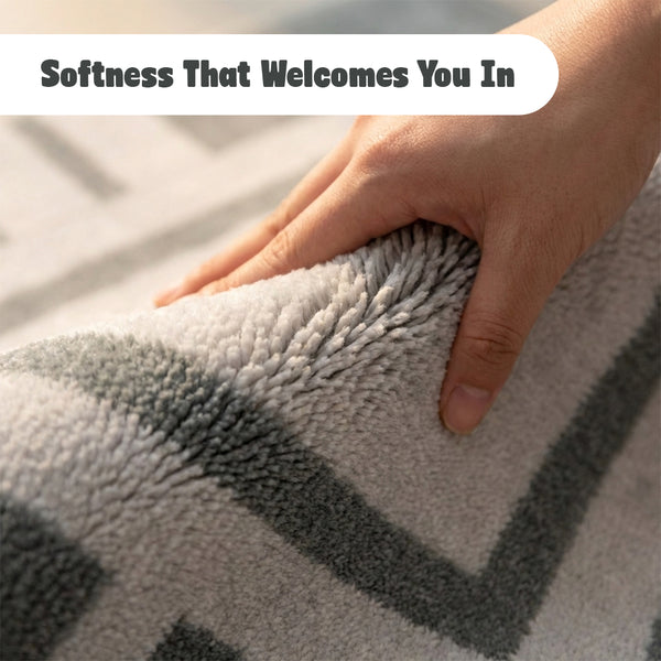 Muddy Mat® Trellis Washable Area Rugs for Living Room, Bedroom & Dining Room – Modern Soft Low Pile Non Slip Carpet – Pet Friendly Waterproof Foldable Rugs for Home