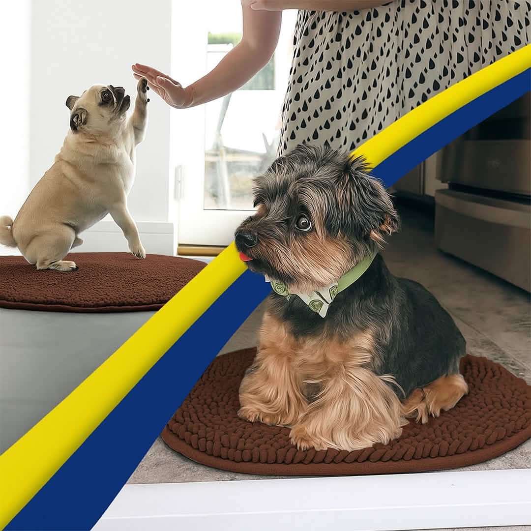 Muddy Mat® Super Absorbent Microfiber Dog Door Oval Mat