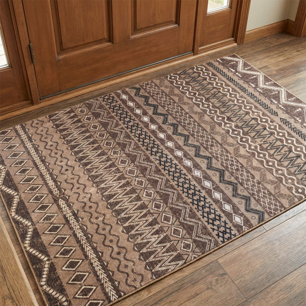 Muddy Mat® Nomad Washable Area Rugs for Living Room, Bedroom & Dining Room – Modern Soft Low Pile Non Slip Carpet – Pet Friendly Waterproof Foldable Rugs for Home