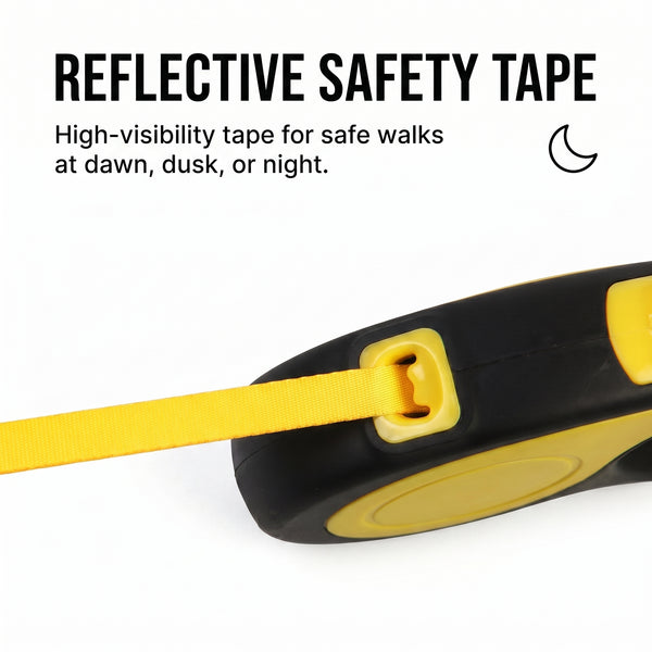 Muddy Mat® Retractable Dog Leash – 16 ft Heavy Duty Tape Leash for Small & Medium Dogs up to 44 lbs | One-Button Brake, 360° Tangle-Free | Ergonomic Grip