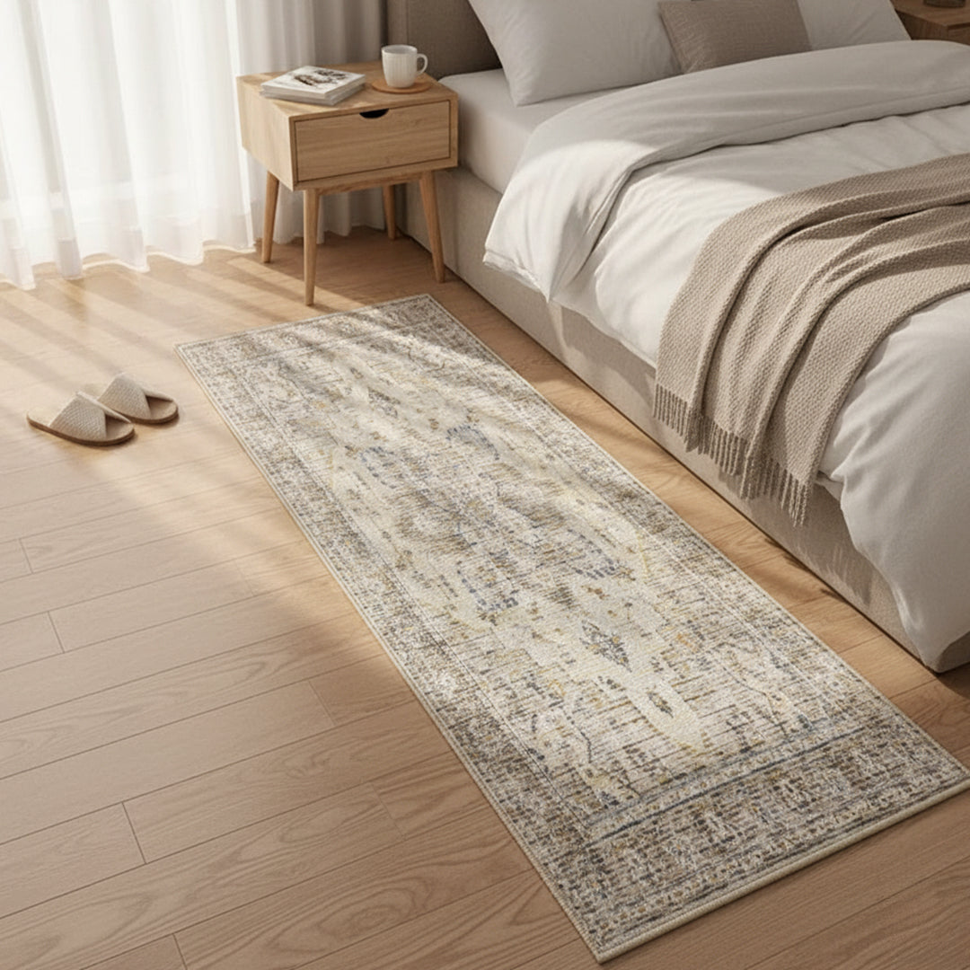 Muddy Mat® Tuscany Washable Area Rugs for Living Room, Bedroom & Dining Room – Modern Soft Low Pile Non Slip Carpet – Pet Friendly Waterproof Foldable Rugs for Home