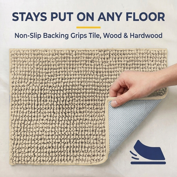 Muddy Mat® T.Max Dog Door Mat for Muddy Paws – Dirt-Trapping Chenille Entryway Muddy Carpet®, Super Water Absorbent Microfiber, Quick Dry, Slip Resistant Washable Indoor Mat