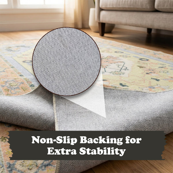 Muddy Mat® Sorrento Washable Area Rugs for Living Room, Bedroom & Dining Room – Modern Soft Low Pile Non Slip Carpet – Pet Friendly Waterproof Foldable Rugs for Home