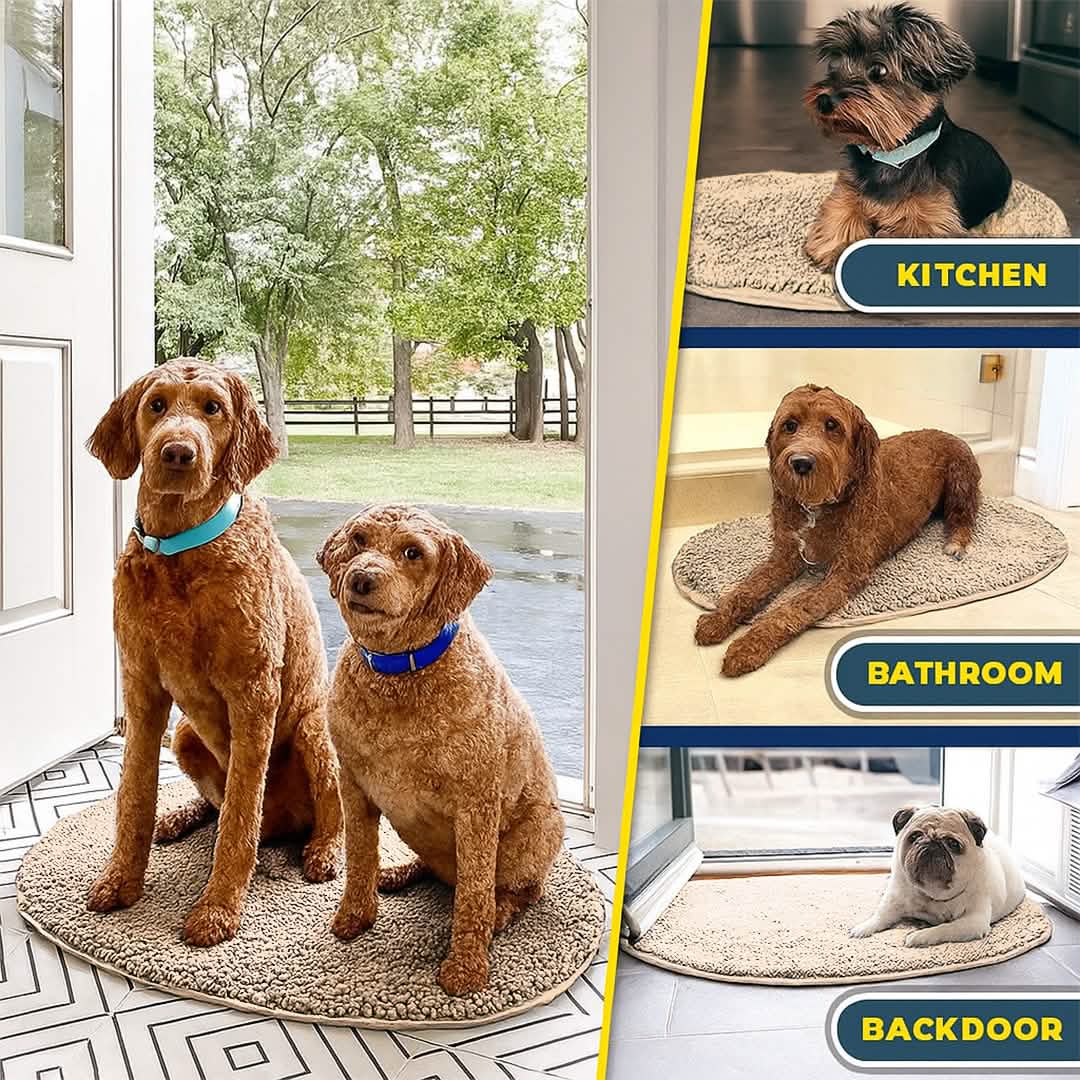 Muddy Mat® Super Absorbent Microfiber Dog Door Oval Mat