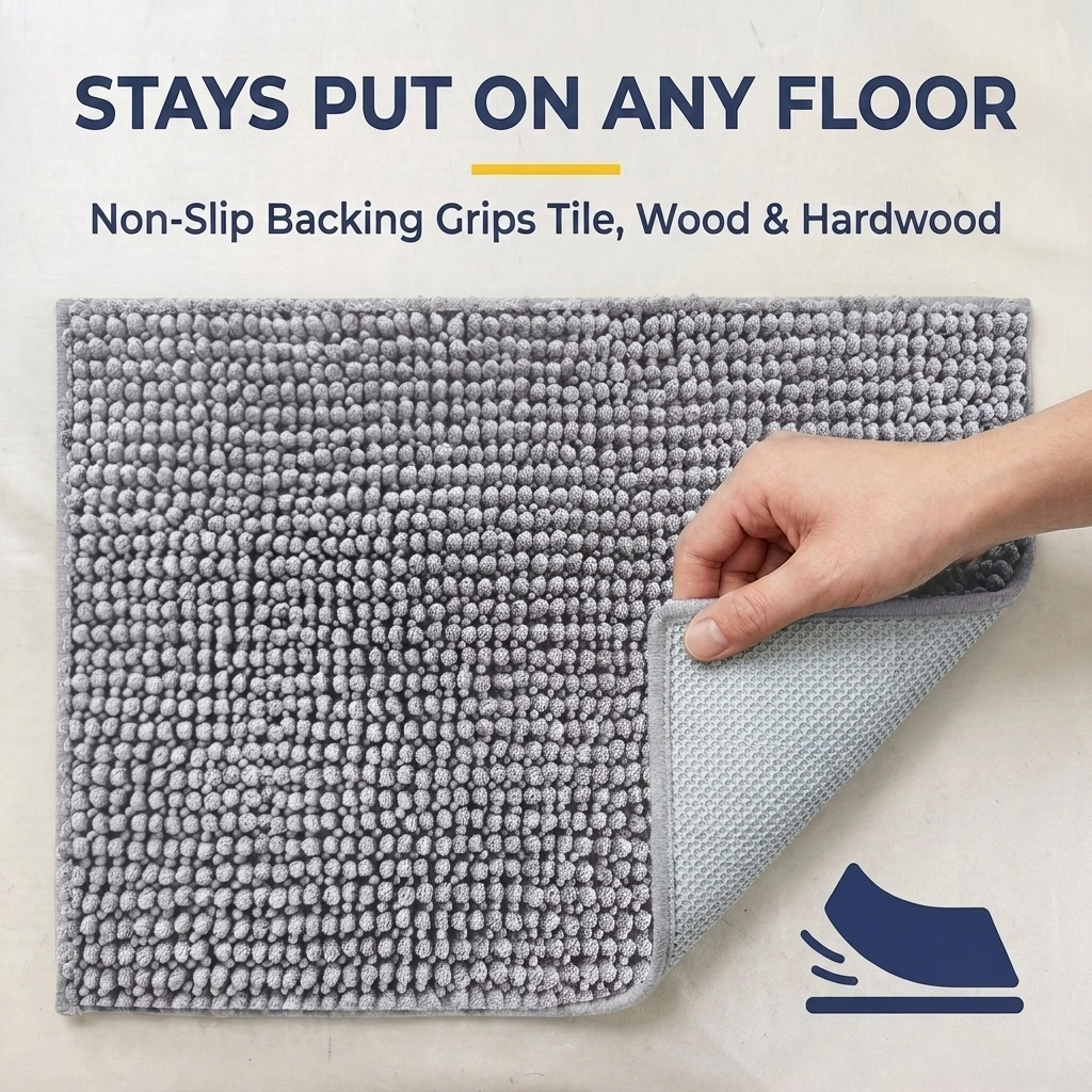 Muddy Mat® T.Max Dog Door Mat for Muddy Paws – Dirt-Trapping Chenille Entryway Muddy Carpet®, Super Water Absorbent Microfiber, Quick Dry, Slip Resistant Washable Indoor Mat