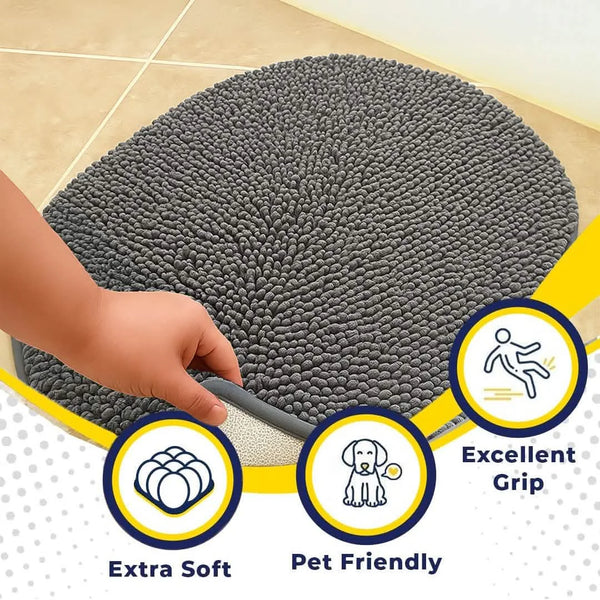 Muddy Mat® Super Absorbent Microfiber Dog Door Oval Mat