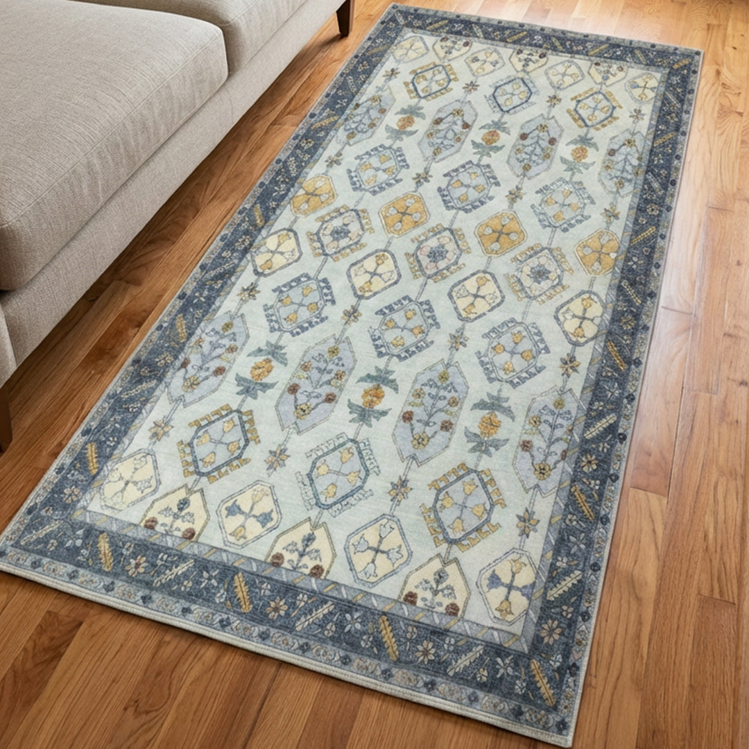 Muddy Mat® Celeste Washable Area Rugs for Living Room, Bedroom & Dining Room – Modern Soft Low Pile Non Slip Carpet – Pet Friendly Waterproof Foldable Rugs for Home