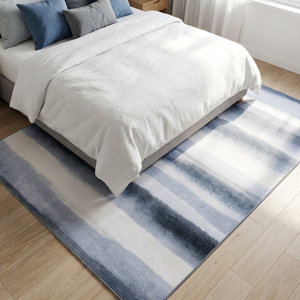 Muddy Mat® Mist Washable Area Rugs for Living Room, Bedroom & Dining Room – Modern Soft Low Pile Non Slip Carpet – Pet Friendly Waterproof Foldable Rugs for Home