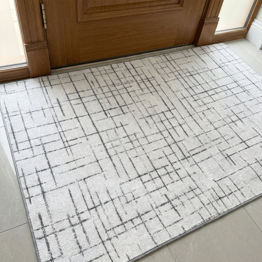 Muddy Mat® Strata Washable Area Rugs for Living Room, Bedroom & Dining Room – Modern Soft Low Pile Non Slip Carpet – Pet Friendly Waterproof Foldable Rugs for Home