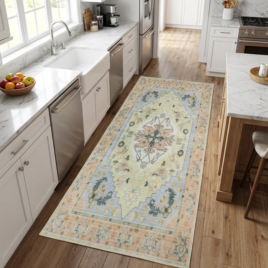 Muddy Mat® Sorrento Washable Area Rugs for Living Room, Bedroom & Dining Room – Modern Soft Low Pile Non Slip Carpet – Pet Friendly Waterproof Foldable Rugs for Home