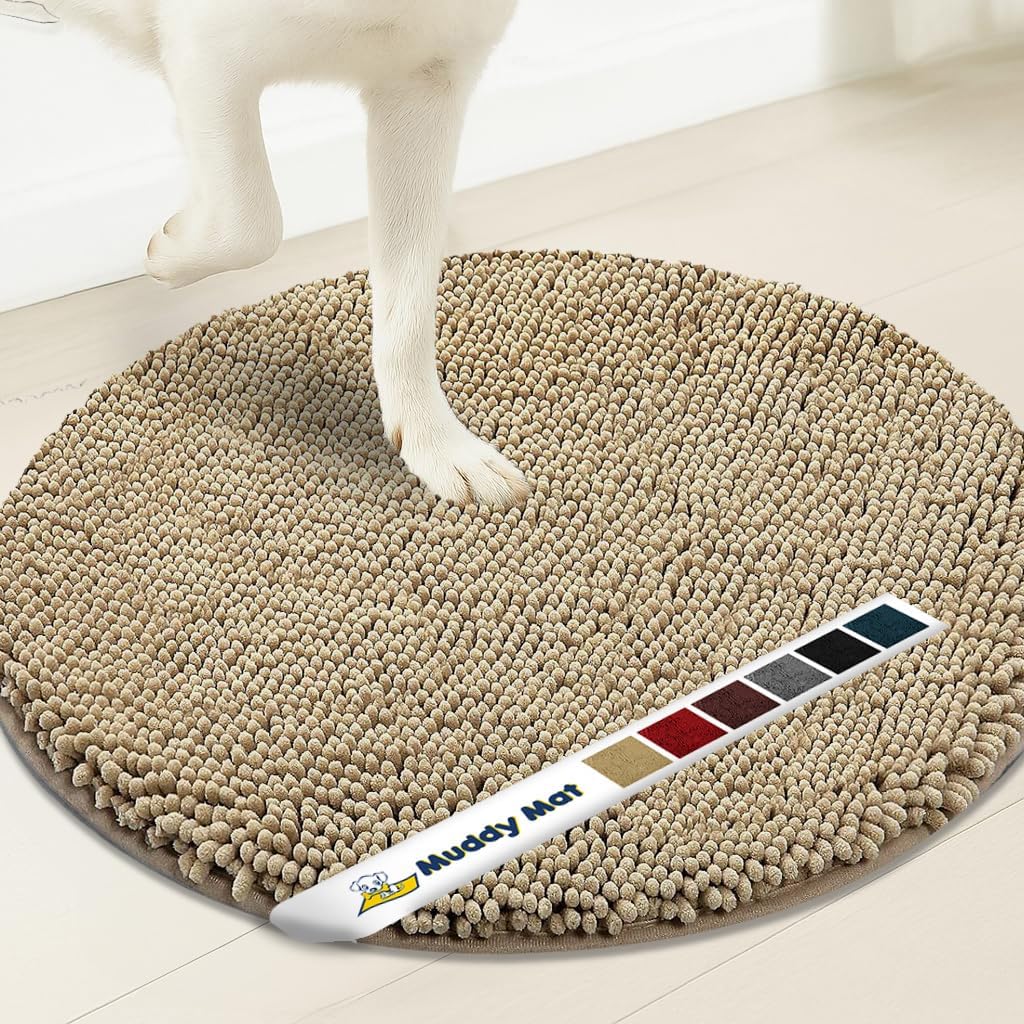 Muddy Mat® Super Absorbent Microfiber Dog Door Round Mat