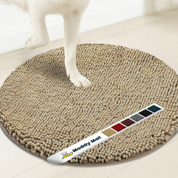Muddy Mat® Super Absorbent Microfiber Dog Door Round Mat