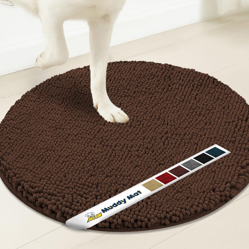Muddy Mat® Super Absorbent Microfiber Dog Door Round Mat